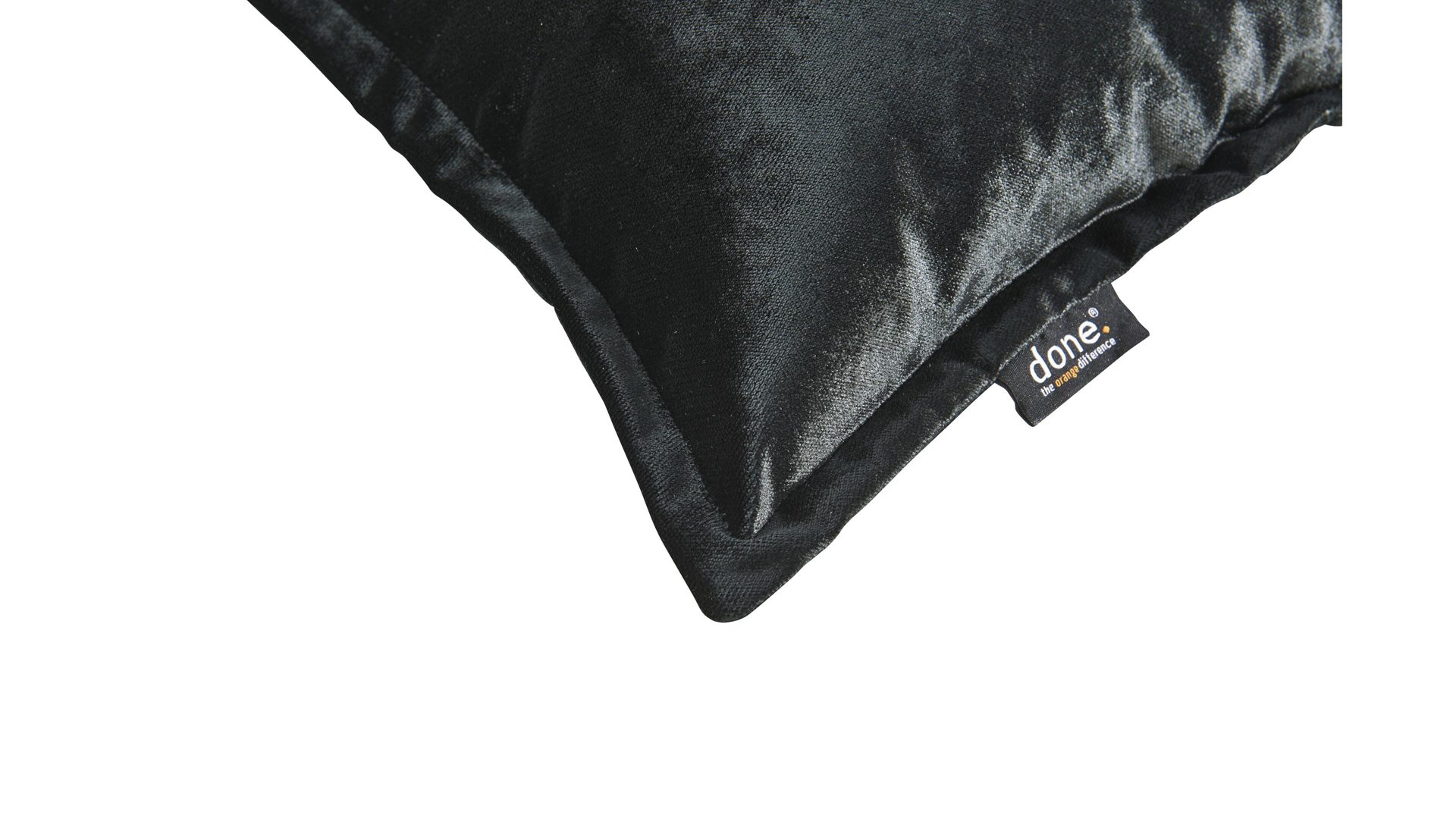 Kissenbezug /-hülle Done.® aus Stoff in Schwarz done.® Kissenhülle Cushion Glam schwarzer Samt - ca. 65 x 65 cm