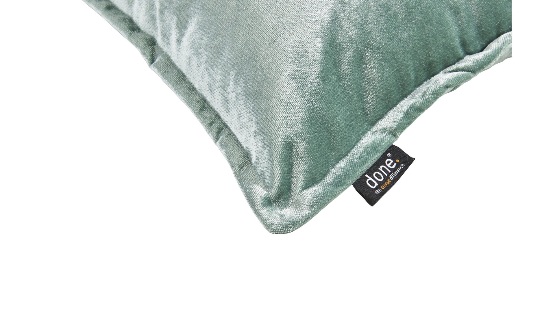 Kissenbezug /-hülle Done.® aus Stoff in Hellblau done.® Kissenhülle Cushion Glam mintgrüner Samt - ca. 65 x 65 cm