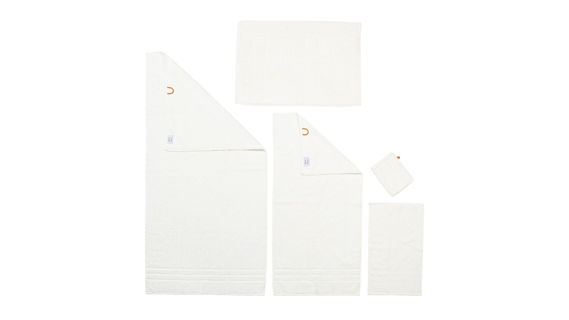 Handtuch-Set Done.® aus Stoff in Weiß done.® Handtuch-Set Daily Uni sternweiße Baumwolle – fünfteilig