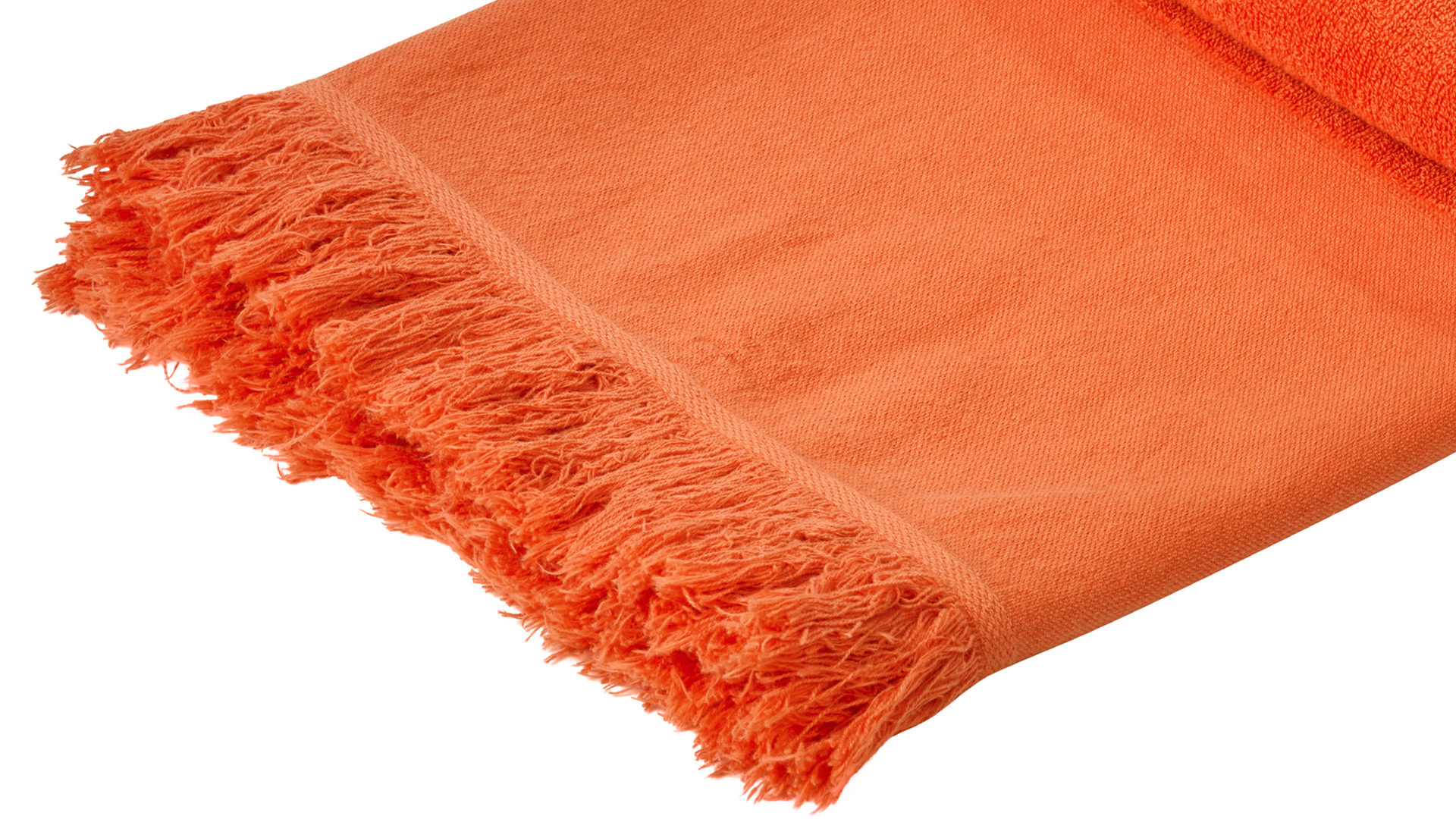 Hamamtuch Done.® aus Stoff in Orange done.® Hamamtuch Caprice korallenfarbene Baumwolle – ca. 95 x 180 cm