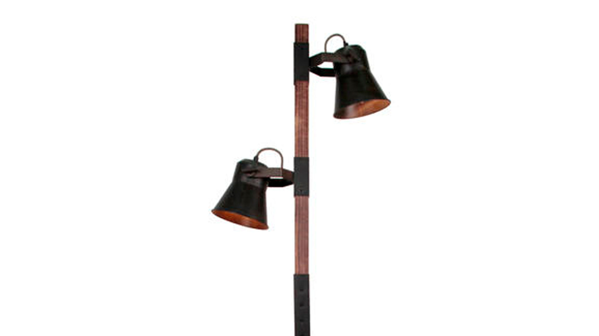 Stehleuchte Brilliant aus Metall in Schwarz Brilliant Stehlampe Plow schwarzer Stahl & Holz – Höhe ca. 154 cm