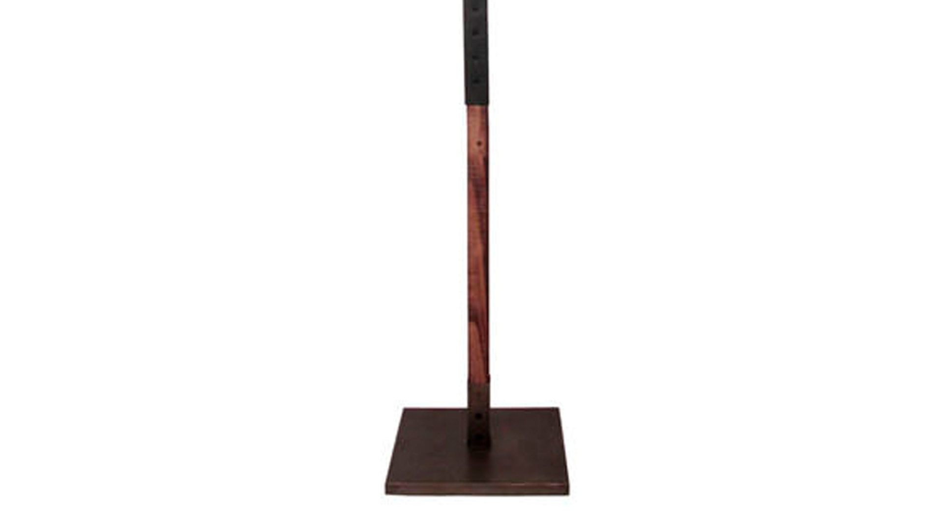 Stehleuchte Brilliant aus Metall in Schwarz Brilliant Stehlampe Plow schwarzer Stahl & Holz – Höhe ca. 154 cm