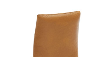 Polsterstuhl combinessa aus Leder in Orange Combinessa Genzo - Dreh-Polsterstuhl curcumafarbenes Leder Cloud