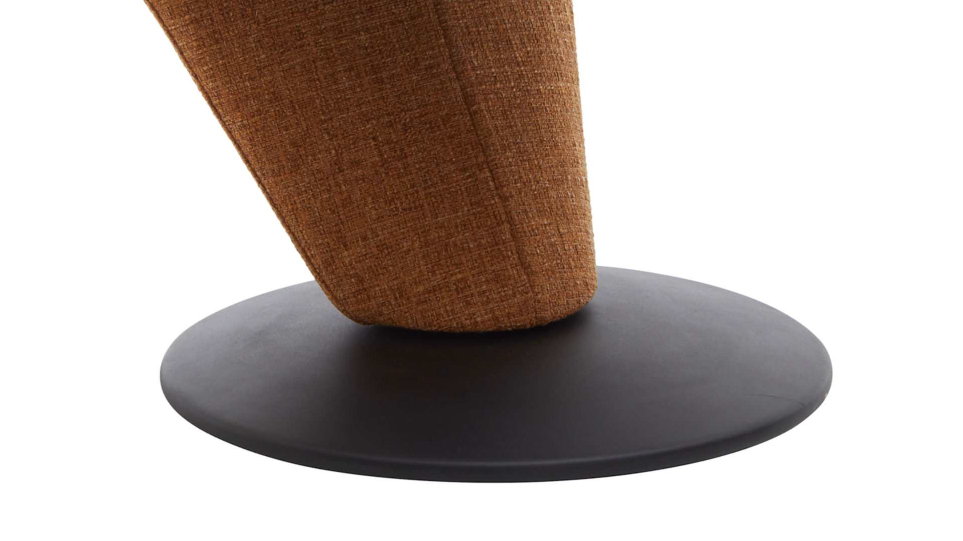 Polsterstuhl combinessa aus Leder in Orange Combinessa Genzo - Dreh-Armlehnstuhl curcumafarbener Webstoff 775-71