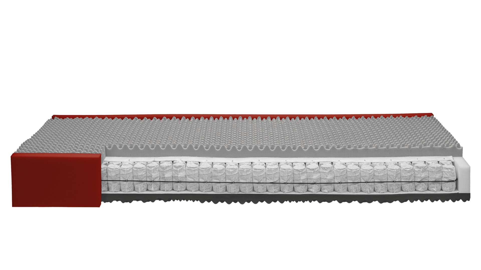 Federkernmatratze Interliving aus Stoff in Weiß Interliving Matratze Medikontur 1913 Taschenfederkern, H2 – Liegefläche ca. 160 x 200 cm