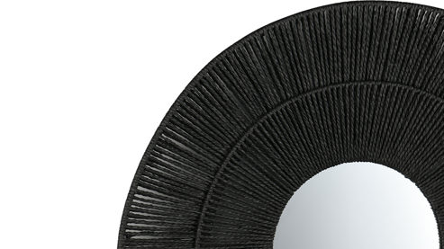 Spiegel Mirrors and more aus Spiegel in Schwarz Dekospiegel Marlene Schwarz - Durchmesser ca. 80 cm