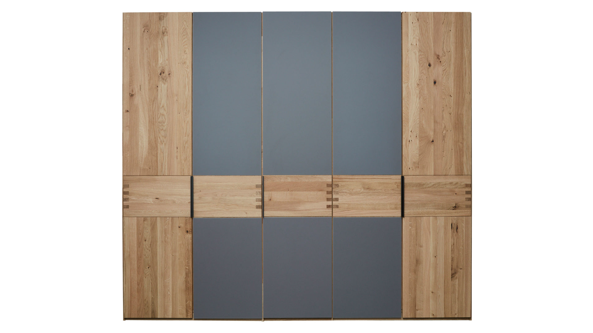 Komplettzimmer Interliving aus Holz in Grau Interliving Schlafzimmer Serie 1015 – Komplettzimmer 1004 Siena & Wildeiche – vierteilig, fünftürig