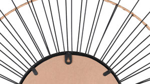 Spiegel Mirrors and more aus Spiegel in Schwarz Dekospiegel Kerstin Schwarz & Holzfarbig - Durchmesser ca. 80 cm