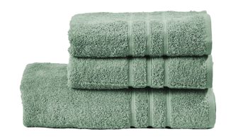 Handtuch-Set Done.® aus Stoff in Grün done.® Handtuch-Set Daily Uni eisberggrüne Baumwolle – dreiteilig