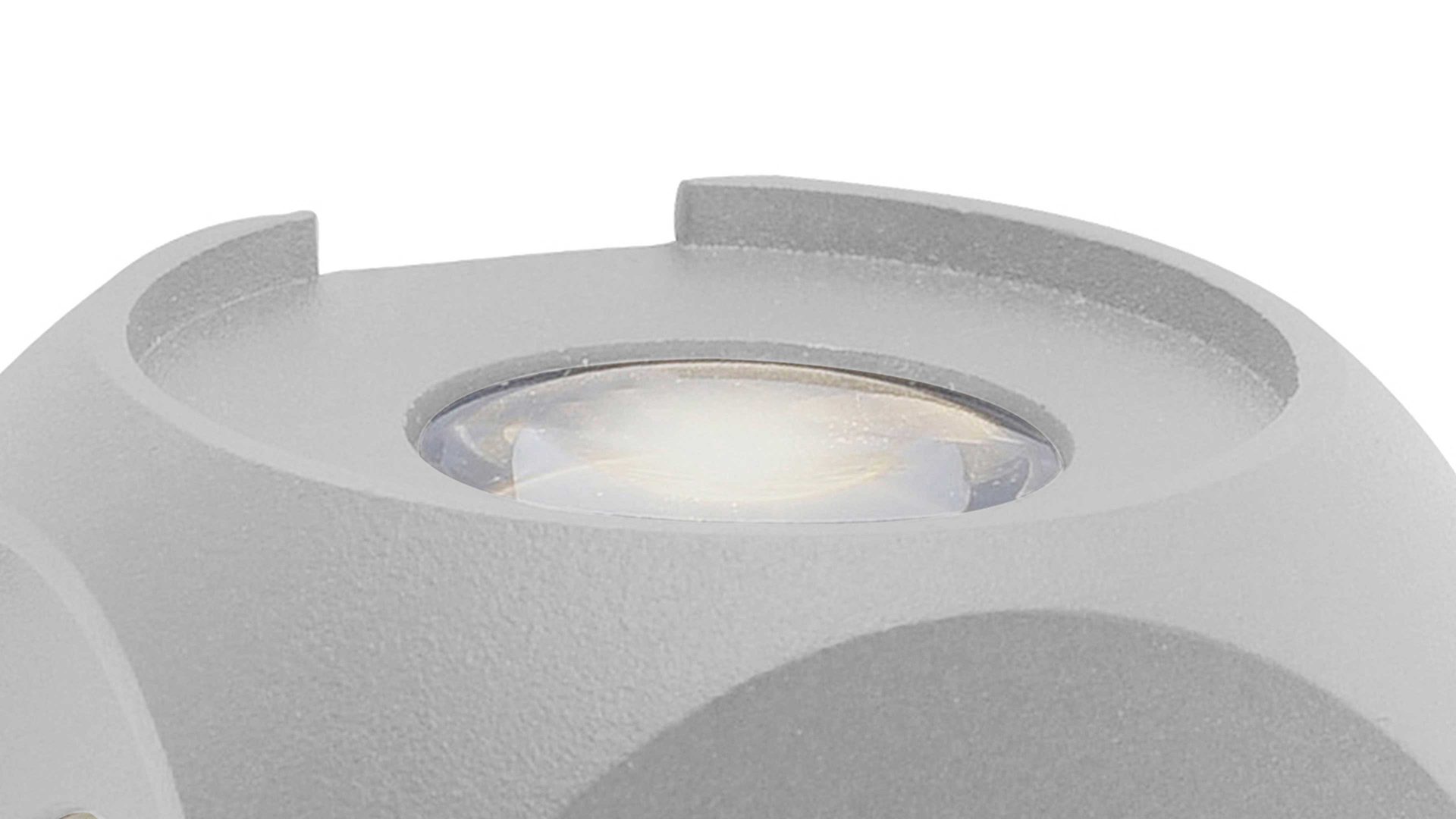 Wandleuchte Paul neuhaus aus Metall in Metallfarben Paul Neuhaus Außen-Wandleuchte Carlo silberfarbener Aluguss – Würfelform, ca. 7 x 7 cm