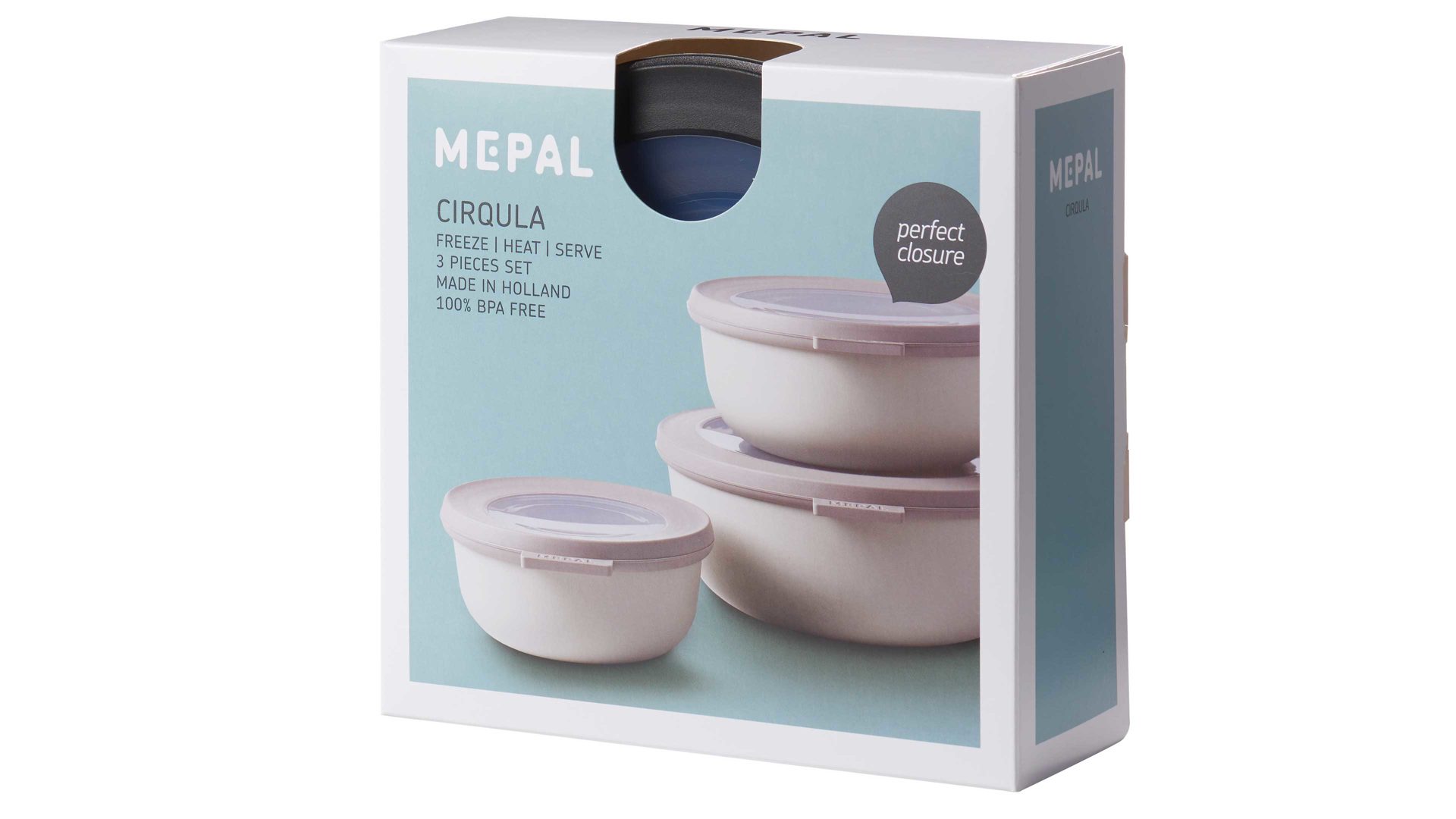 Dose Mepal aus Kunststoff in Schwarz MEPAL Multischüssel-Set Cirqula nordisch schwarzer Kunststoff – dreiteilig, flache Ausführung