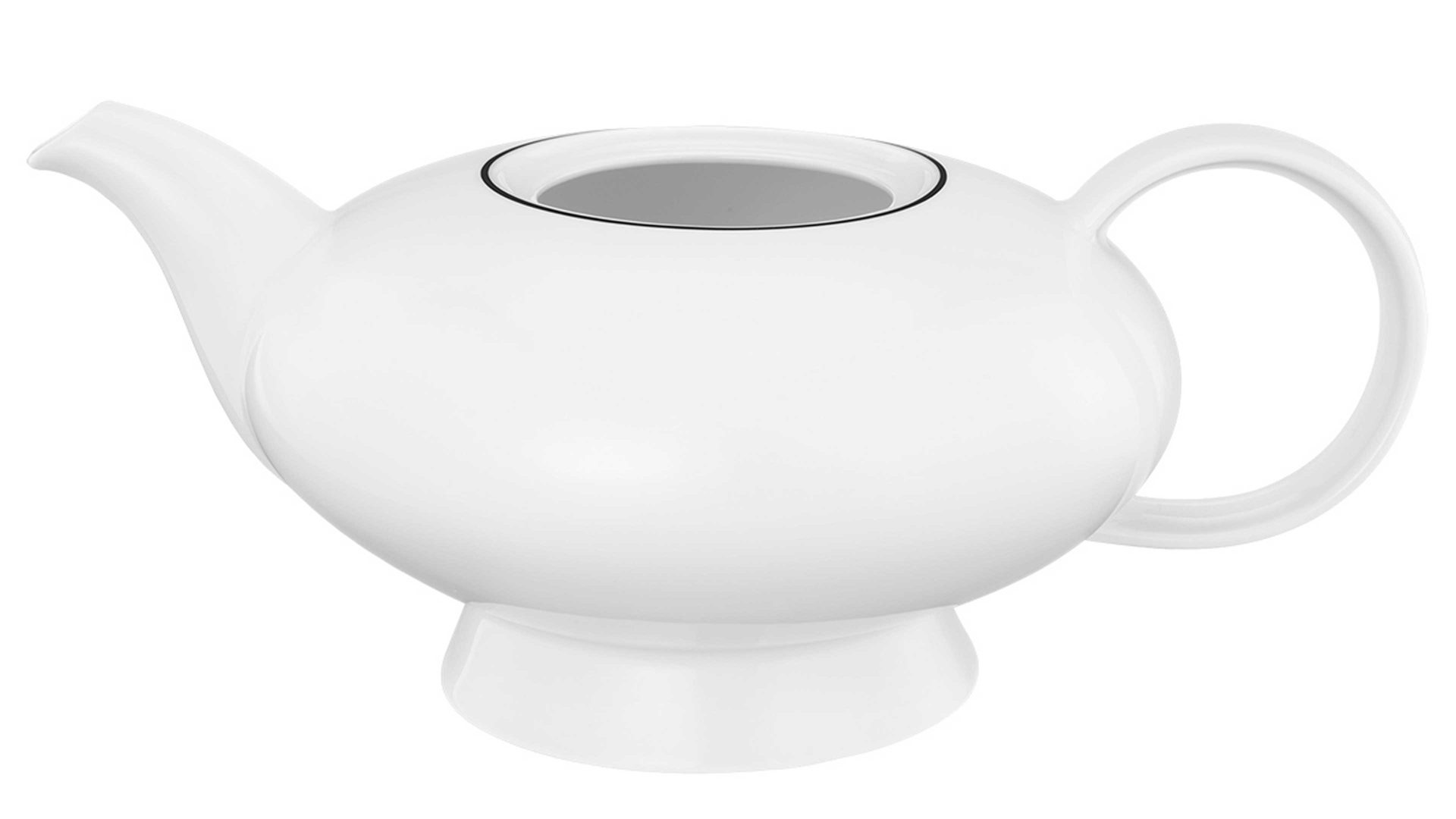Teekanne Seltmann aus Porzellan in Weiß Seltmann Lido – Teekanne weißes Porzellan – Fassungsvermögen ca. 1250 ml