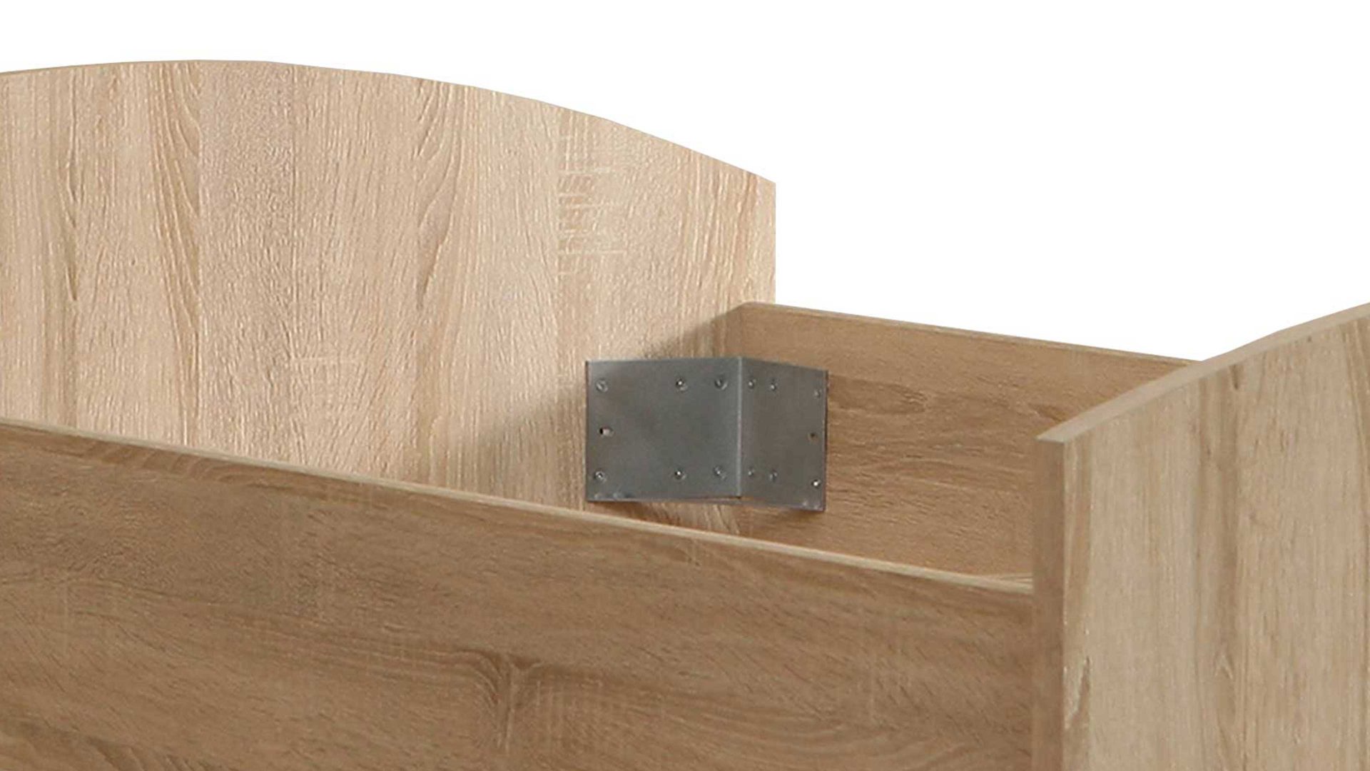 Funktionsbett Forte® aus Holz in Holzfarben Funktionsbettgestell Winnie Sonoma Eiche & Weiß – Liegefläche ca. 90 x 200 cm