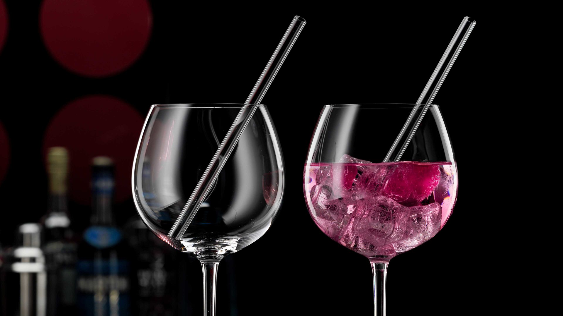 Longdrinkglas-Set Bohemia cristal aus Glas in Transparent BOHEMIA Cristal Ginglas-Set mit Glashalmen Kristallglas – zweiteilig