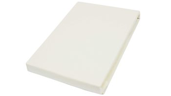 Spannbettlaken H. g. hahn haustextilien® aus Stoff in Creme HAHN Spannbettlaken ecrufarbener Baumwolljersey - ca. 190 x 200 cm