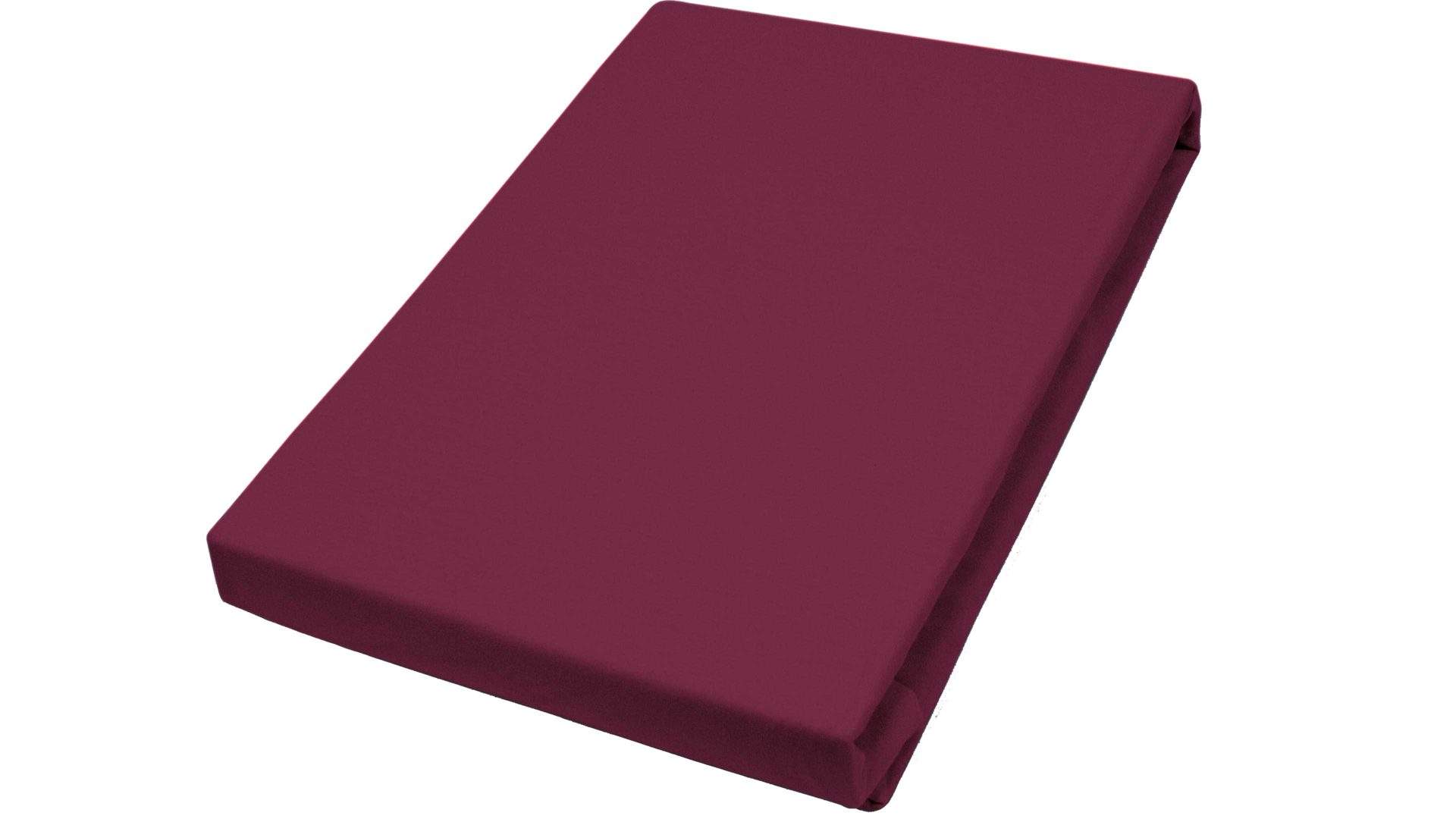 Spannbettlaken H. g. hahn haustextilien® aus Stoff in Rot HAHN Spannbettlaken bordeauxroter Baumwolljersey - ca. 100 x 200 cm