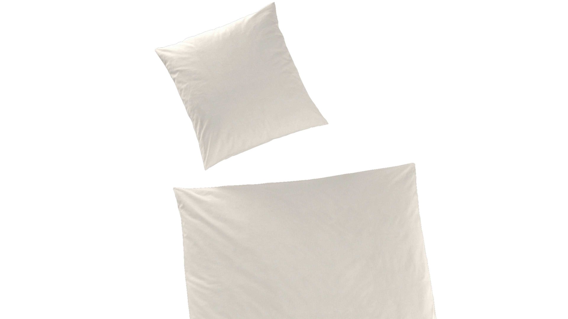 Bettwäsche-Set H. g. hahn haustextilien® aus Stoff in Beige HAHN Luxus-Satin-Bettwäsche Sempre champagnerfarbener Baumwollsatin – zweiteilig, ca. 155 x 220 cm