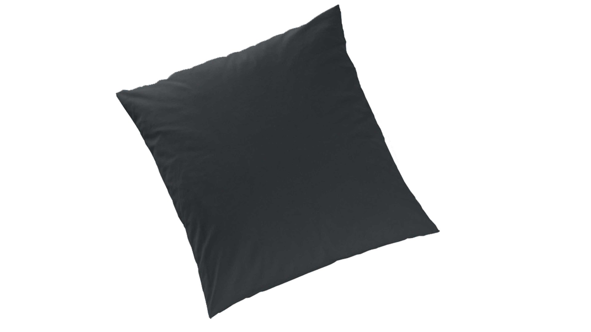 Bettwäsche-Set H. g. hahn haustextilien® aus Stoff in Schwarz HAHN Luxus-Satin-Bettwäsche Sempre - Heimtextilien schwarzer Baumwollsatin - zweiteilig, ca. 135 x 200 cm