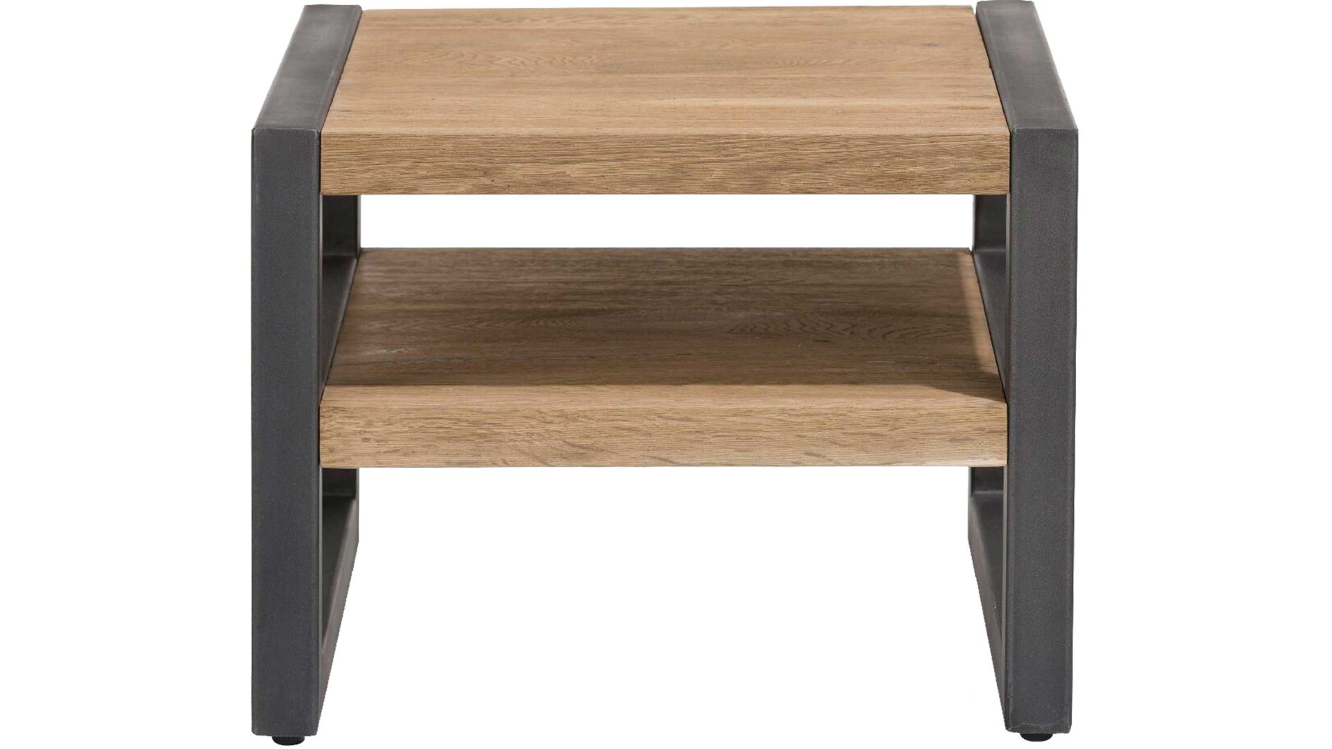 Beistelltisch WOODS & TRENDS aus Holz in Holzfarben WOODS & TRENDS Beistelltisch Brooklyn bzw. Sofatisch Railway braunes Eichefurnier – ca. 55 x 55 cm