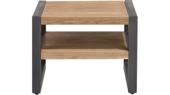 Beistelltisch WOODS & TRENDS aus Holz in Holzfarben WOODS & TRENDS Beistelltisch Brooklyn bzw. Sofatisch Railway braunes Eichefurnier – ca. 55 x 55 cm