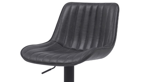 Barhocker Hela aus Stoff in Anthrazit Barhocker Sabine I H Vintage Anthrazit & schwarzes Metall - drehbar