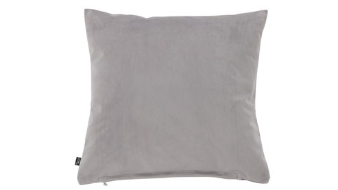 Kissenbezug /-hülle Interliving aus Stoff in Hellgrau Interliving Kissenhülle Serie 9120 silberfarbener Samt - ca. 45 x 45 cm