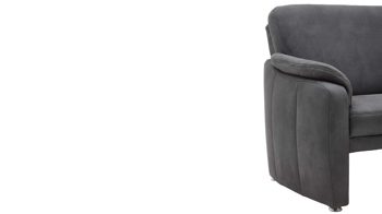 Polstersessel Steinpol polsteria aus Stoff in Grau Sessel anthrazitfarbener Bezug Deluxe