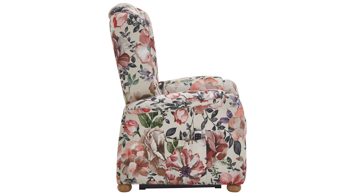 Ohrensessel Steinpol polsteria aus Stoff in Mehrfarbig Ohrensessel mit Motor floraler Stoffbezug Aster beige & Eiche biancofarbene Holzfüße - ein Motor