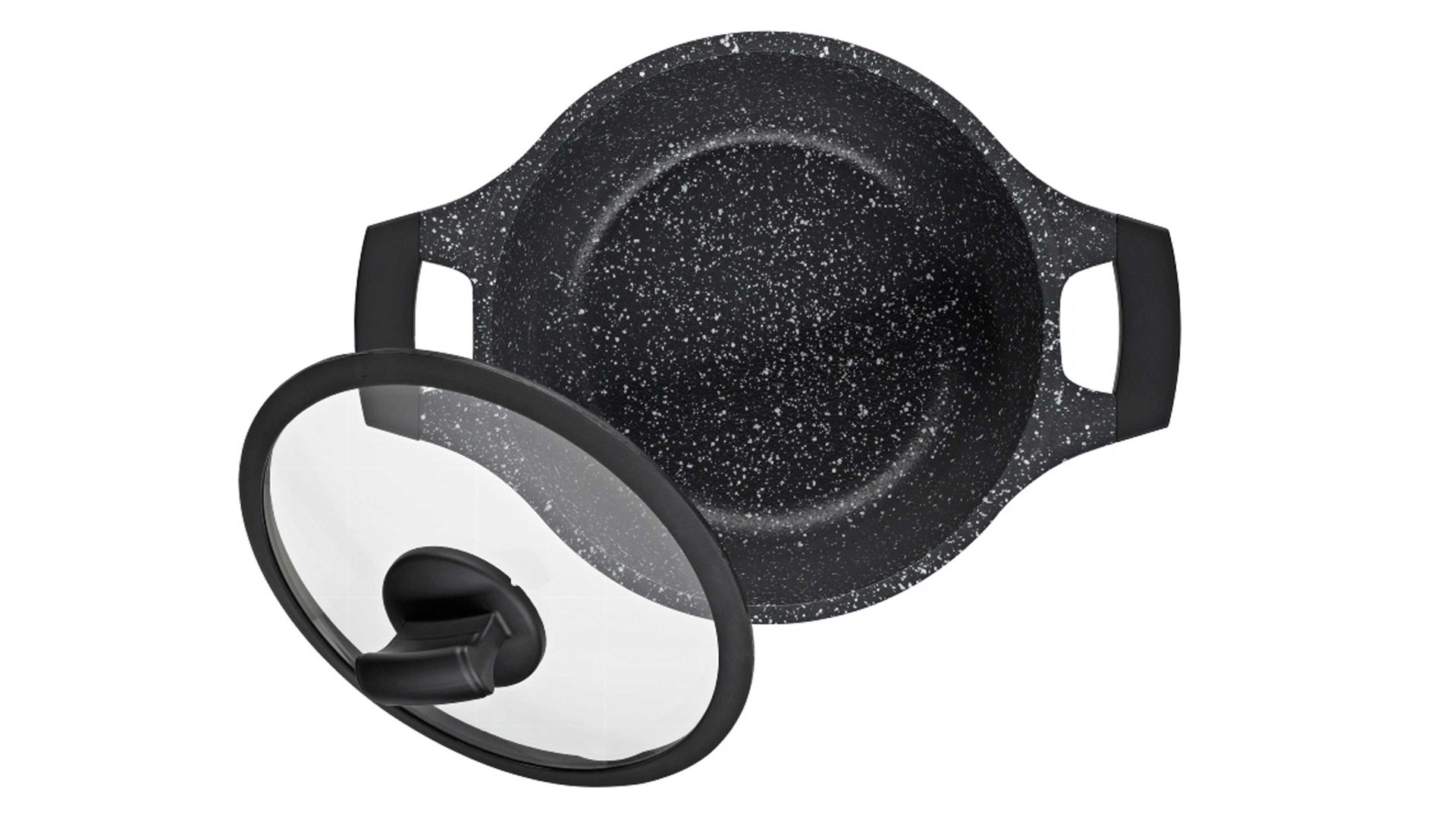 Topf Kela | keck & lang aus Metall in Schwarz kela Kochtopf Stella Nova schwarzes Aluminium  - ca. 2,2 Liter