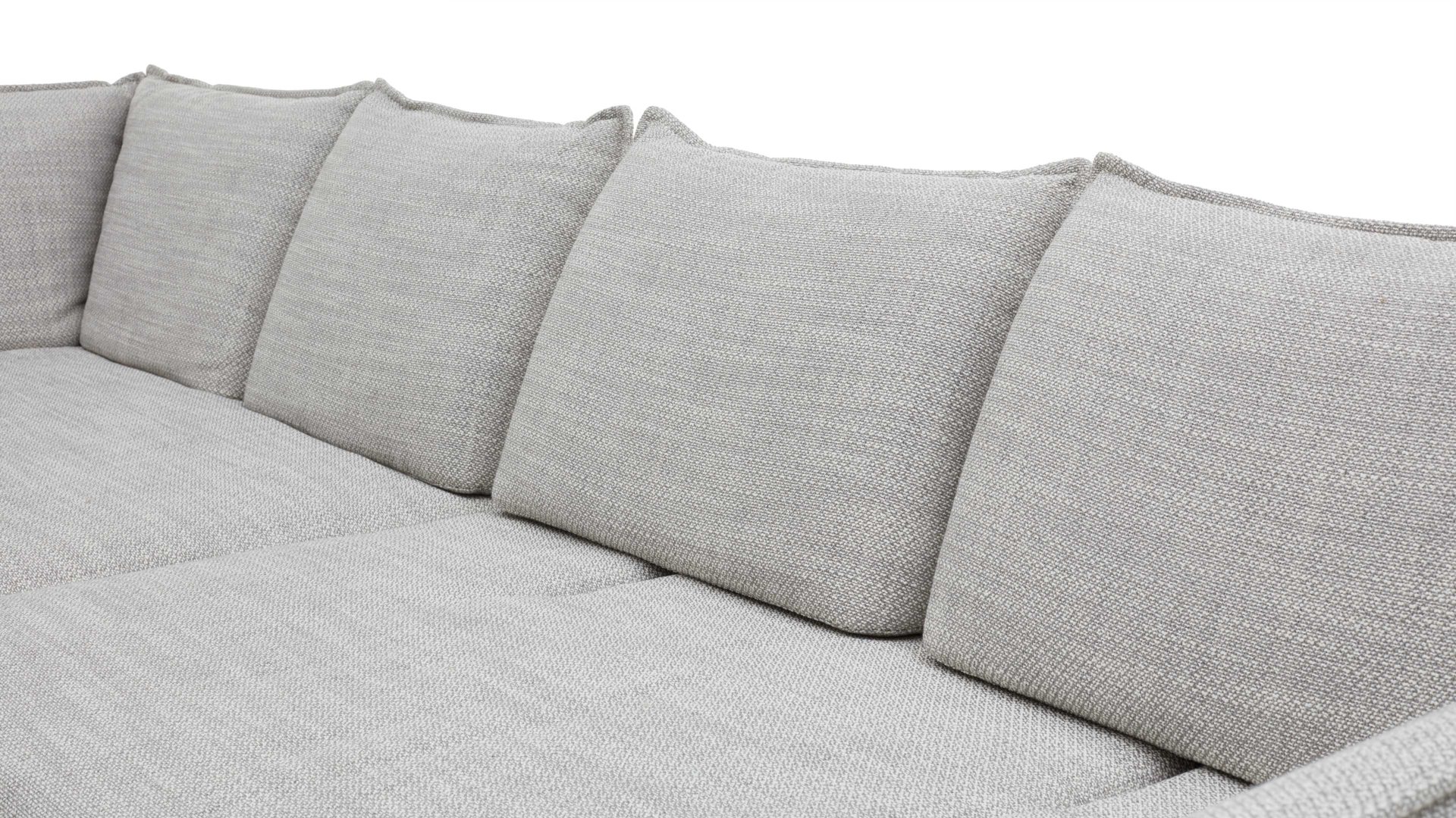 Ecksofa W.schillig i. i. aus Stoff in Hellgrau W.SCHILLIG Ecksofa Bonnie silbergrauer Webstoff T88 & schwarze Metallfüße – Stellfläche ca. 158 x 340 cm