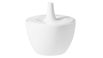 Zuckerdose Seltmann weiden aus Porzellan in Weiß Seltmann Geschirrserie Beat 3 – Zuckerdose weißes Porzellan – ca. 270 ml