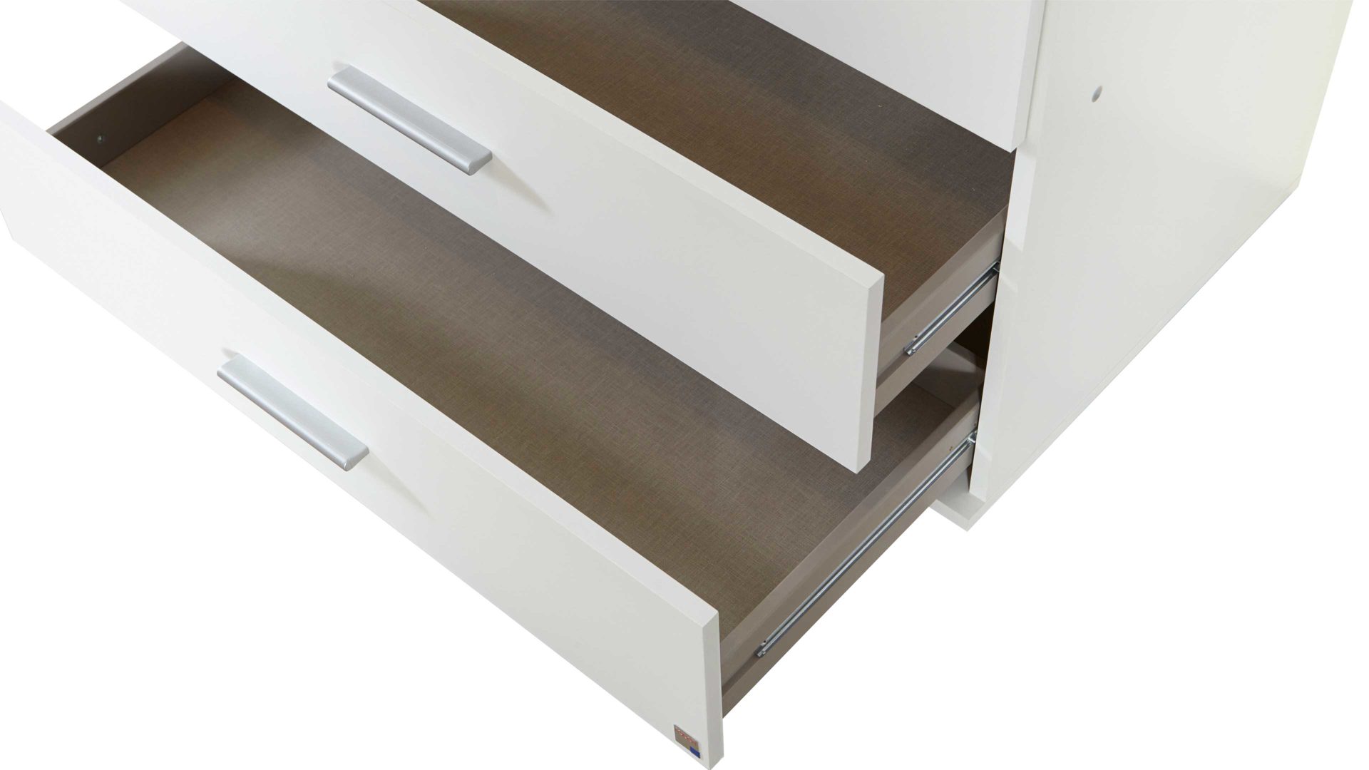 Kleiderschrank Rauch aus Holz in Weiß rauch BLUE Kleiderschrank Rasant als Schlafzimmermöbel Alpinweiß - Breite ca. 127 cm, drei Türen & zwei Schubladen