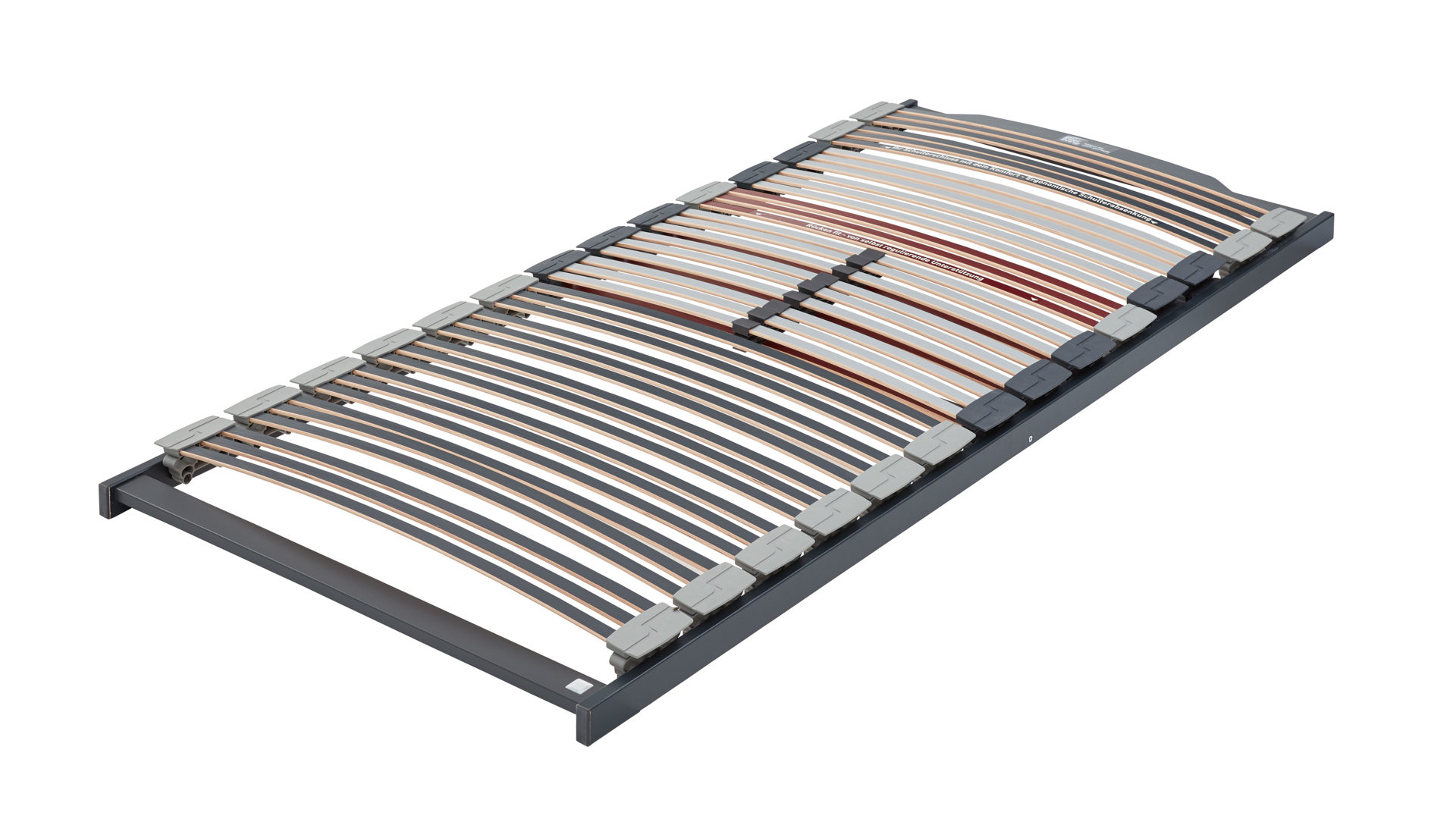 Lattenrost Interliving aus Holz in Grau Interliving Lattenrost Serie 1943 mit manuellen Funktionen manuelle Kopf- & Fußteilverstellung – Liegefläche ca. 140 x 200 cm