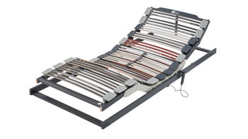 Lattenrost Interliving aus Holz in Grau Interliving Lattenrost Serie 1943 – Lattenrost MASTER FUNK kabellose Rücken- & Fußteilverstellung – Liegefläche ca. 100 x 200 cm