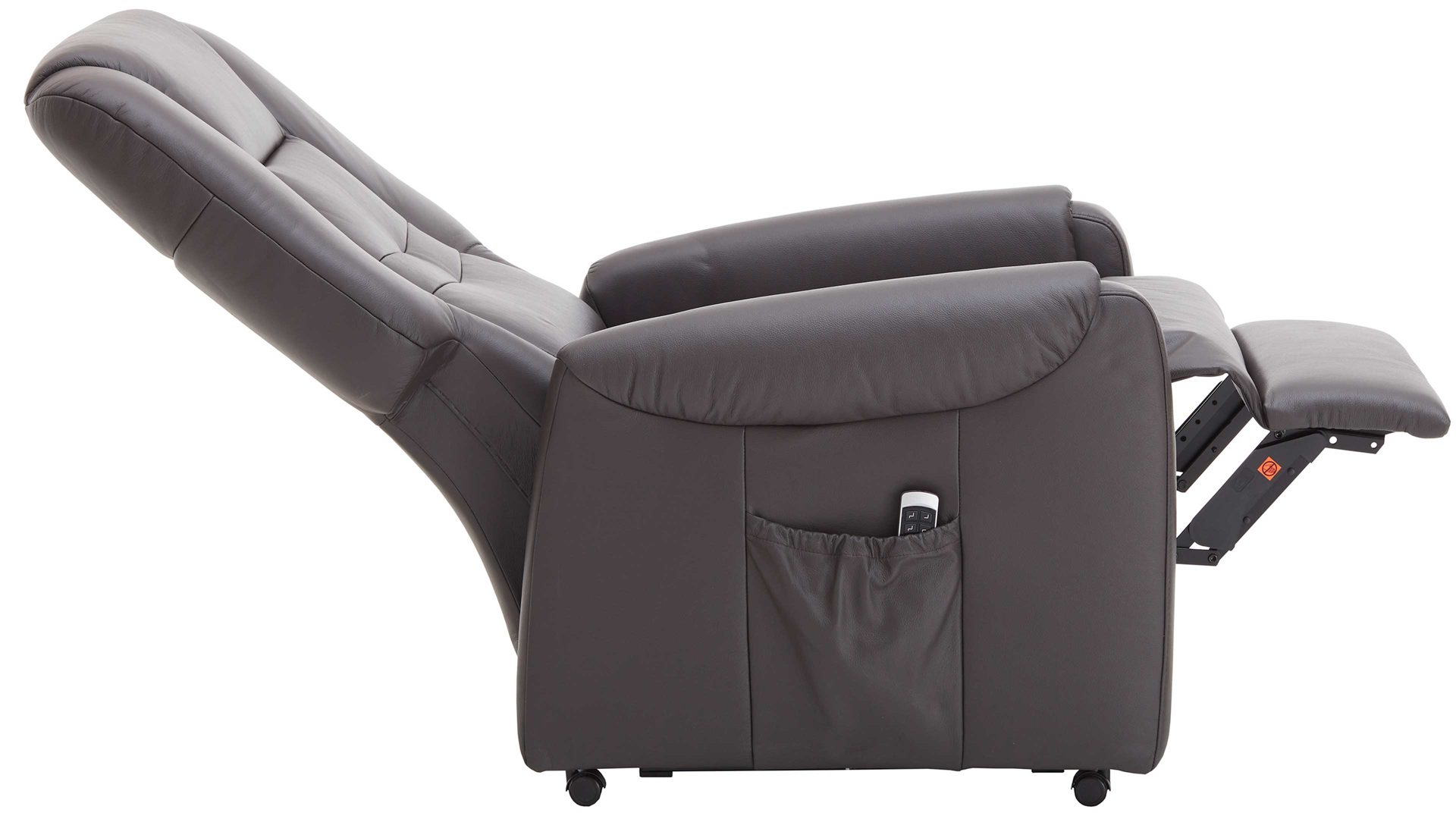 Relaxsessel Steinpol polsteria aus Leder in Dunkelbraun TV-Sessel Carlos moccafarbenes LongLife-Leder Punch – ein Motor & Aufstehhilfe