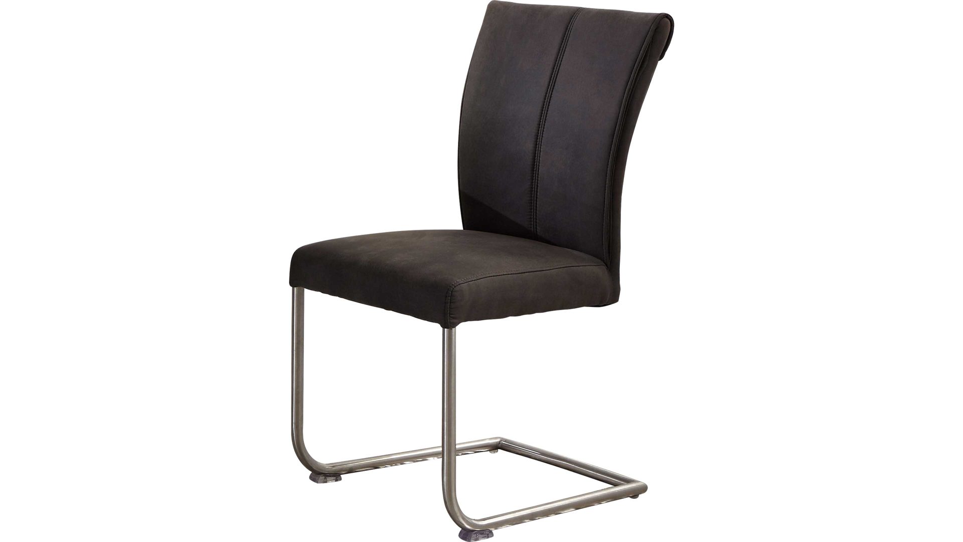 Schwingstuhl Niehoff sitzmoebel aus Stoff in Anthrazit NIEHOFF SITZMÖBEL Schwingstuhl Lisa anthrazitfarbene Mikrofaser & Edelstahl