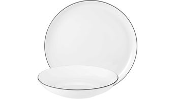 Tafelservice Seltmann weiden aus Porzellan in Weiß Seltmann Tafelservice Lido weißes Porzellan - zwölfteilig