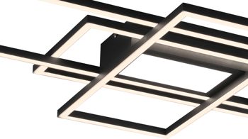 Deckenleuchte Trio lighting for you aus Metall in Schwarz Trio Deckenleuchte Irvine anthrazitfarbenes Metall – Länge ca. 105 cm