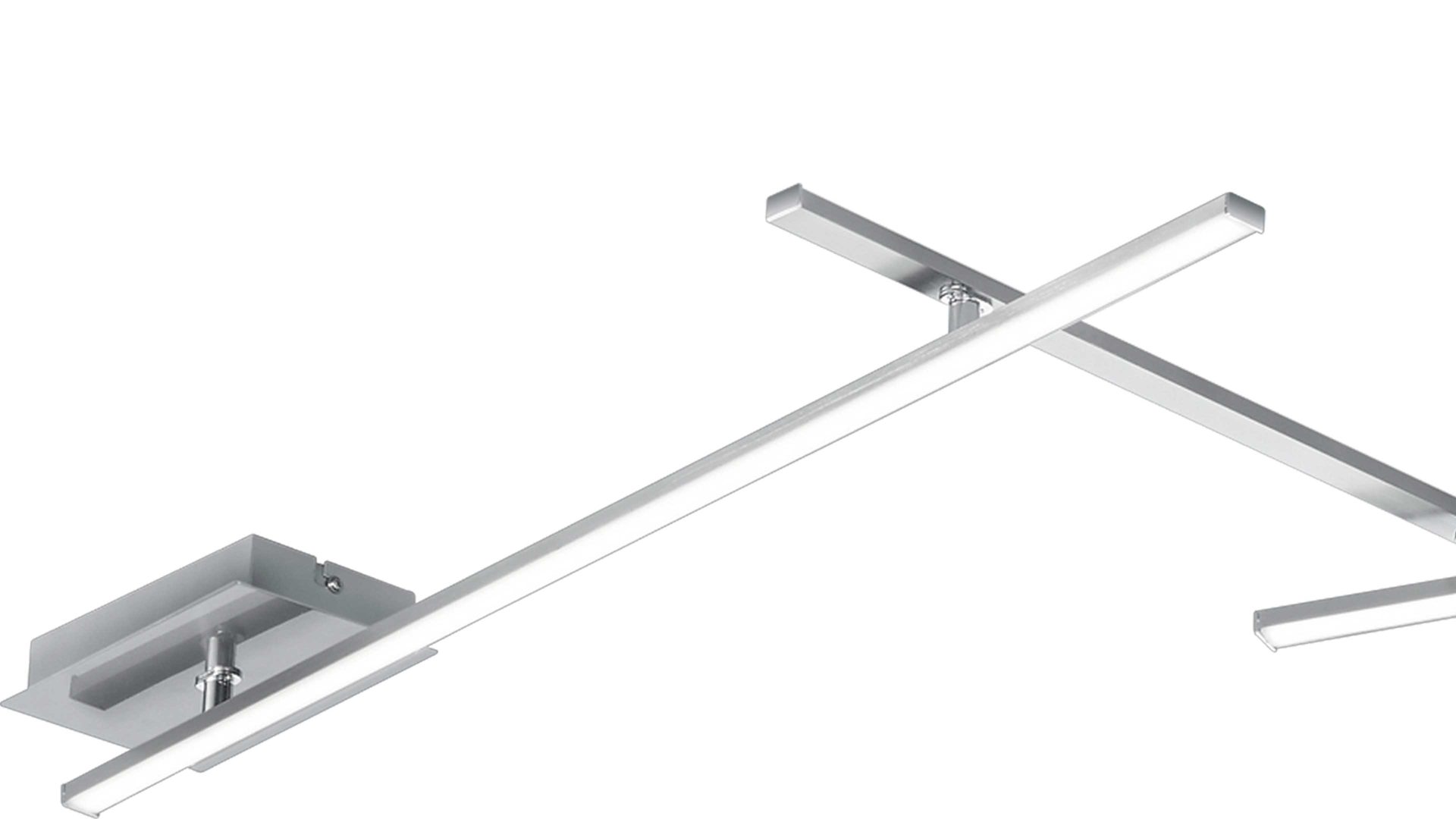 Deckenleuchte Trio lighting for you aus Metall in Metallfarben Trio LED-Deckenleuchte Indira Nickel matt – Länge ca. 180 - 245 cm