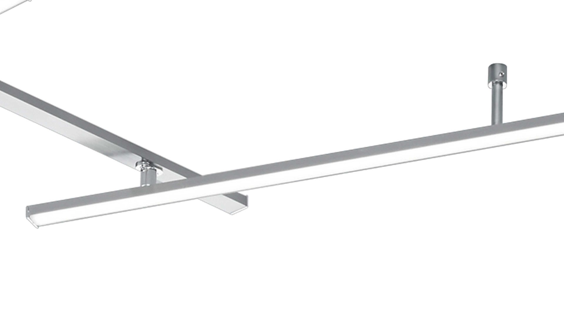 Deckenleuchte Trio lighting for you aus Metall in Metallfarben Trio LED-Deckenleuchte Indira Nickel matt – Länge ca. 180 - 245 cm