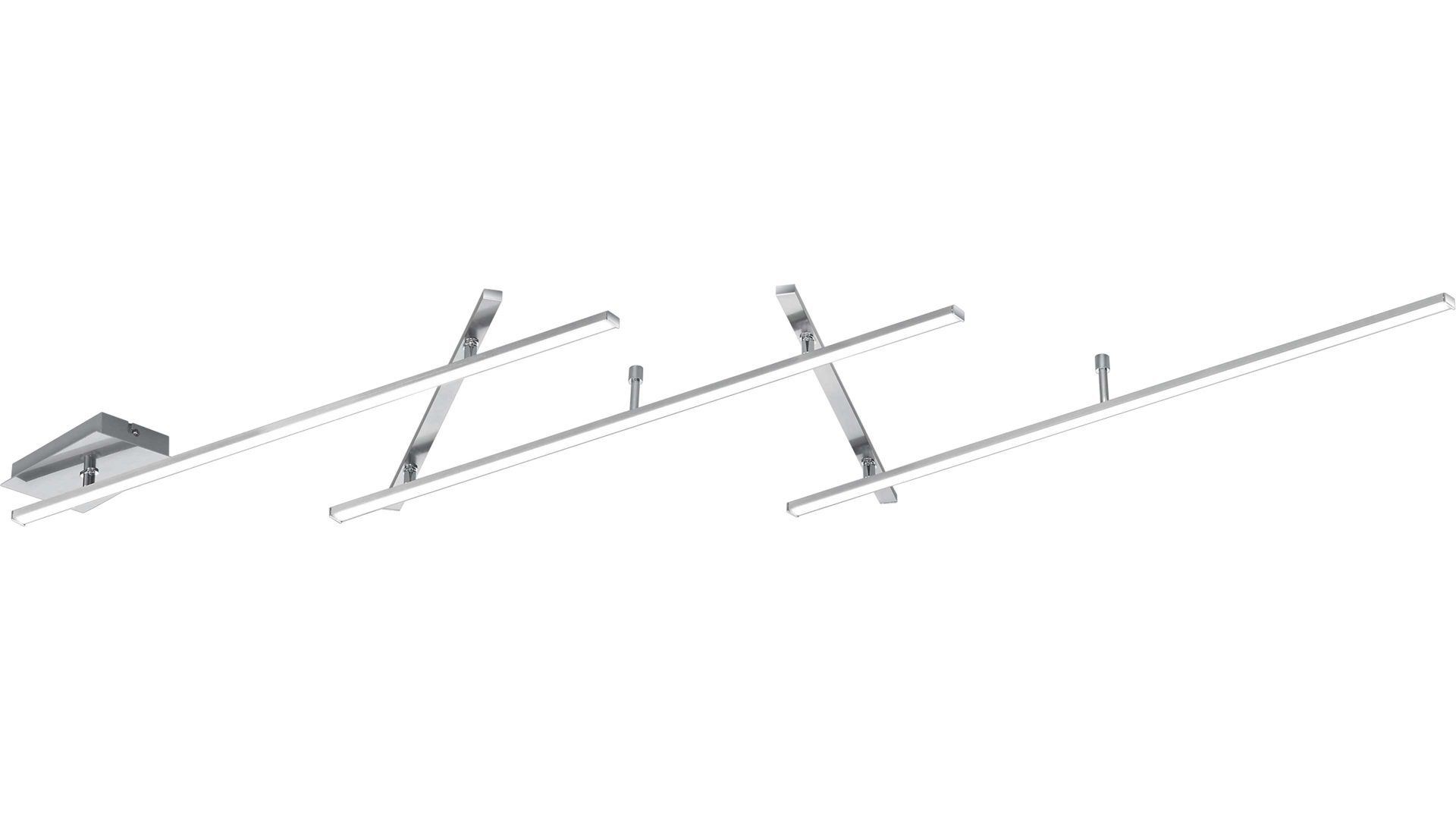 Deckenleuchte Trio lighting for you aus Metall in Metallfarben Trio LED-Deckenleuchte Indira Nickel matt – Länge ca. 180 - 245 cm