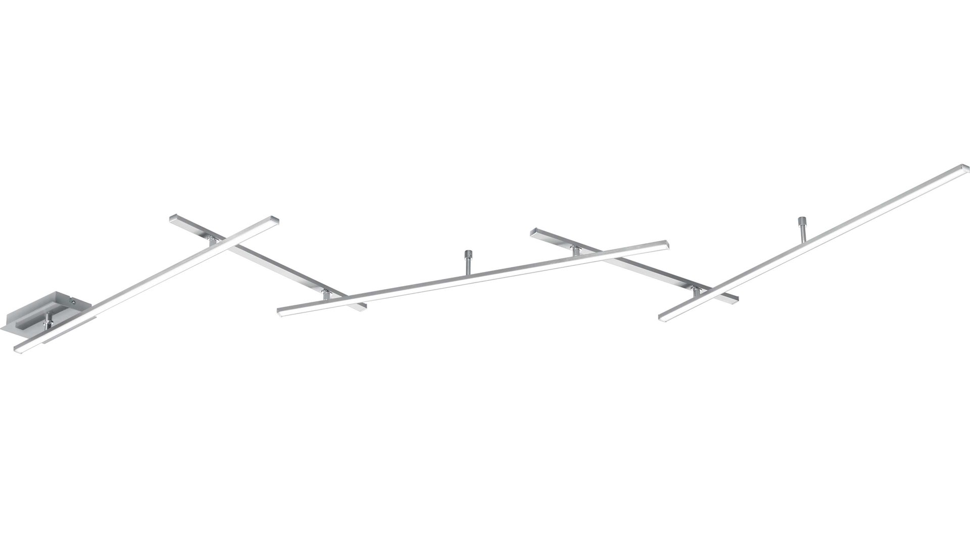 Deckenleuchte Trio lighting for you aus Metall in Metallfarben Trio LED-Deckenleuchte Indira Nickel matt – Länge ca. 180 - 245 cm