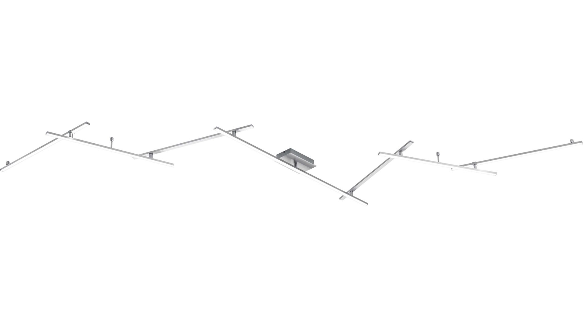Deckenleuchte Trio lighting for you aus Metall in Metallfarben Trio LED-Deckenleuchte Indira Nickel matt – Länge ca. 210 - 345 cm
