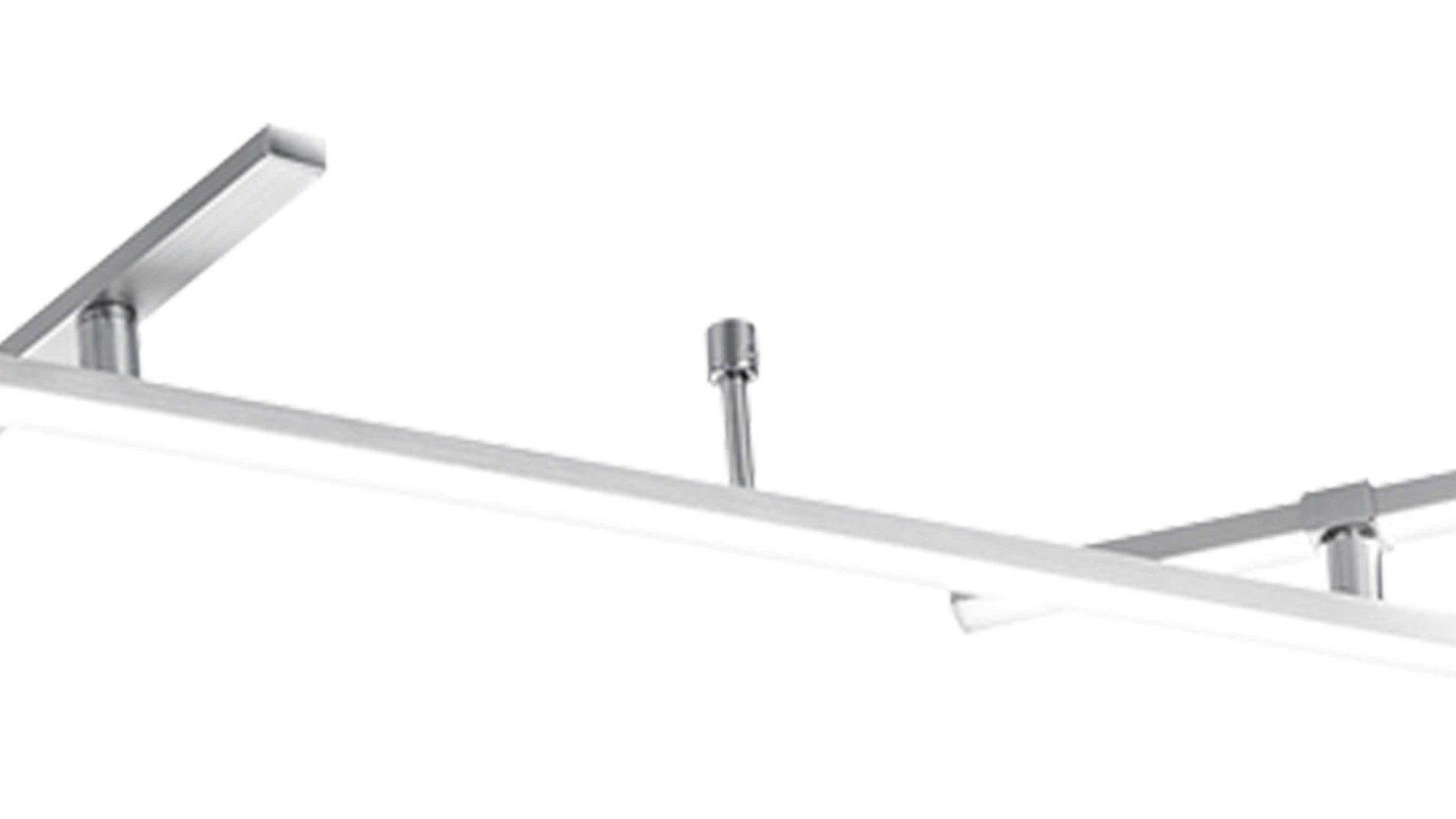 Deckenleuchte Trio lighting for you aus Metall in Metallfarben Trio LED-Deckenleuchte Indira Nickel matt – Länge ca. 210 - 345 cm