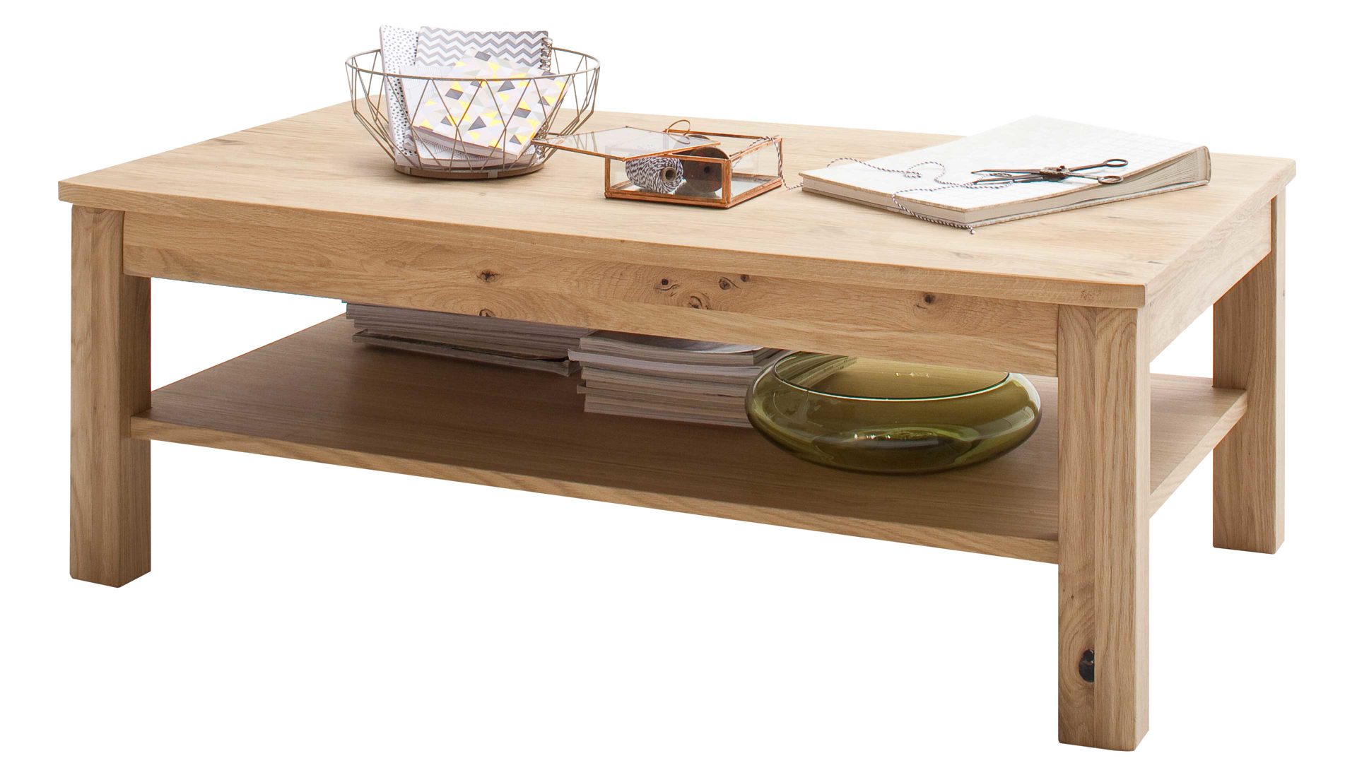 Couchtisch Mca furniture aus Holz in Holzfarben Wohnprogramm Santori - Couchtisch Eiche & Asteiche – ca. 117 x 85 cm