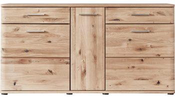 Sideboard Mca direkt aus Holz in Holzfarben Wohnprogramm Santori - Sideboard Eiche & Asteiche – drei Türen, zwei Schubladen