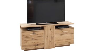 Lowboard Mca direkt aus Holz in Holzfarben Wohnprogramm Santori - Medien-Lowboard Eiche & Asteiche – drei Türen, zwei Fächer, Länge ca. 150 cm