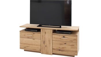 Lowboard Mca furniture aus Holz in Holzfarben Wohnprogramm Santori - Medien-Lowboard Eiche & Asteiche – drei Türen, zwei Fächer, Länge ca. 150 cm