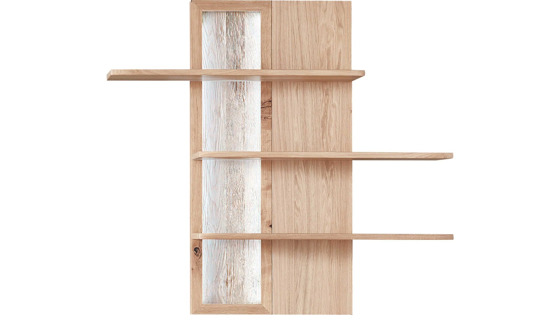 Wandregal Mca direkt aus Holz in Holzfarben Wohnprogramm Santori - Wandregal Eiche & Asteiche – drei Böden