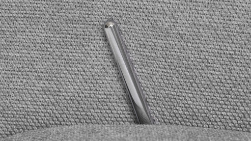 Relaxsessel COMFORT SMART aus Stoff in Hellgrau COMFORT SMART Viro - Relaxsessel mit Funktionen hellgrauer Bezug Simply Clean & schwarzer Sternfuß